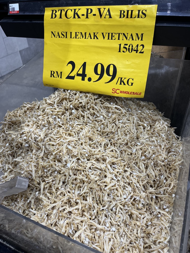 Wholesale spices, beans and ikan bilis